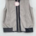 Umgee Vest Plush Fleece Fully Lined Ribbed Trim Gray Full Zip Women's Size S NEW