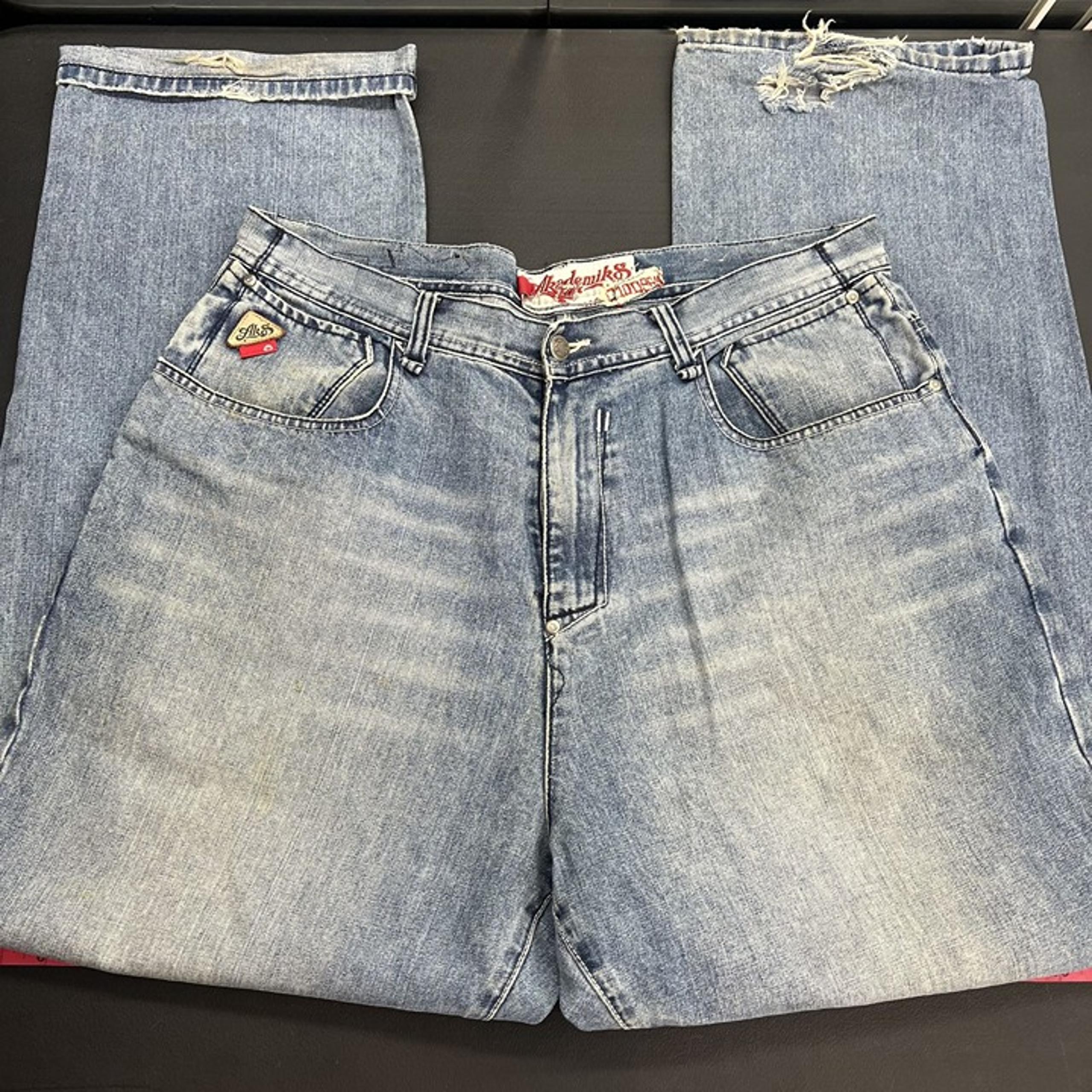 Akademiks Y2K Mens 0100964 Distressed Faded Jeans Size 36