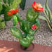 Metal Handpainted Green Prickly Pear Cactus Yard Art Garden Decor