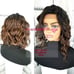 Celebrity brown wavy black bob human wig