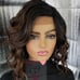 Celebrity brown wavy black bob human wig