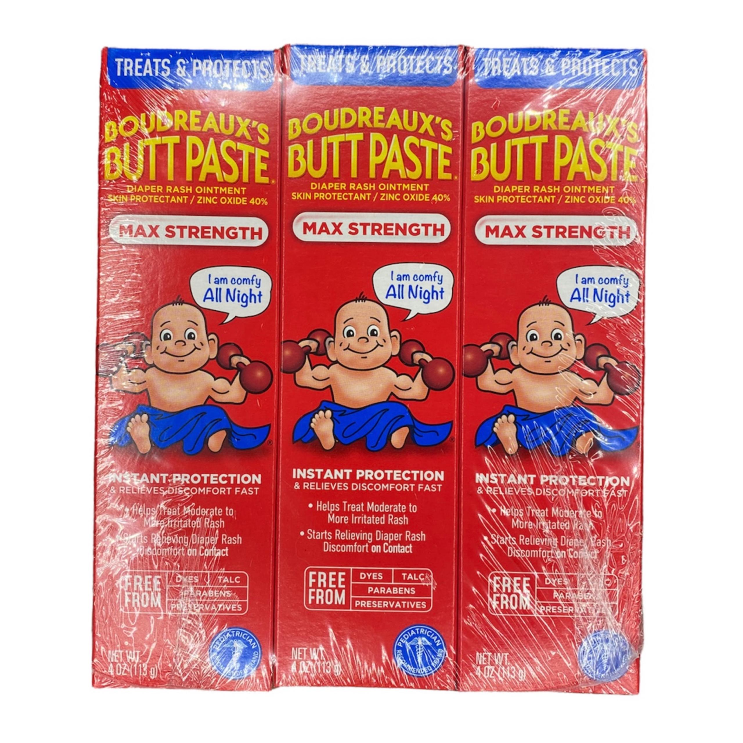 Bordeaux’s Butt Paste Maximum Strength 4 oz. 3-pack