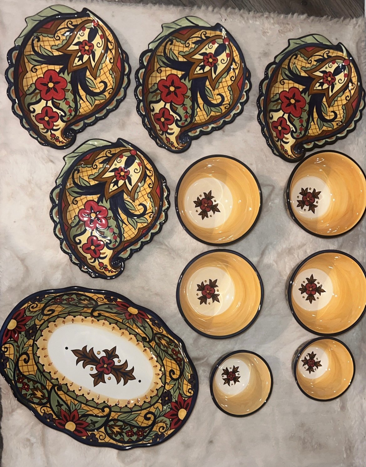 Lot 11 Plate Set - RARE Corsica Crown Jewel retired