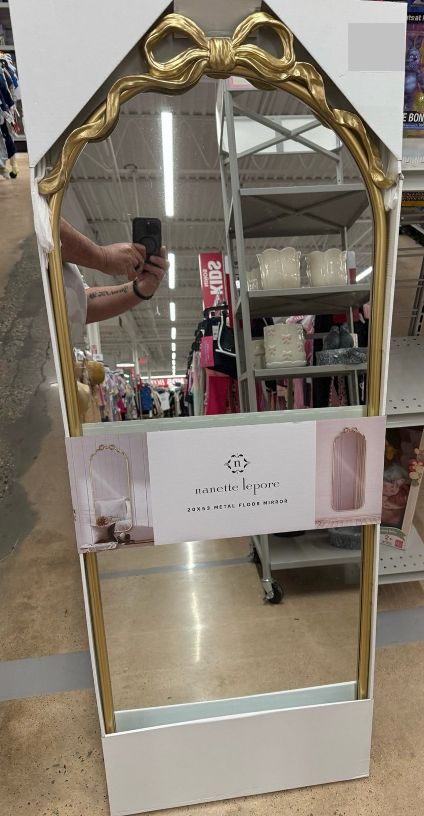 VIRAL LARGE COQUETTE GOLD BOW FULL BODY FLOOR MIRROR (READ ❤️ BEFORE BUYING)