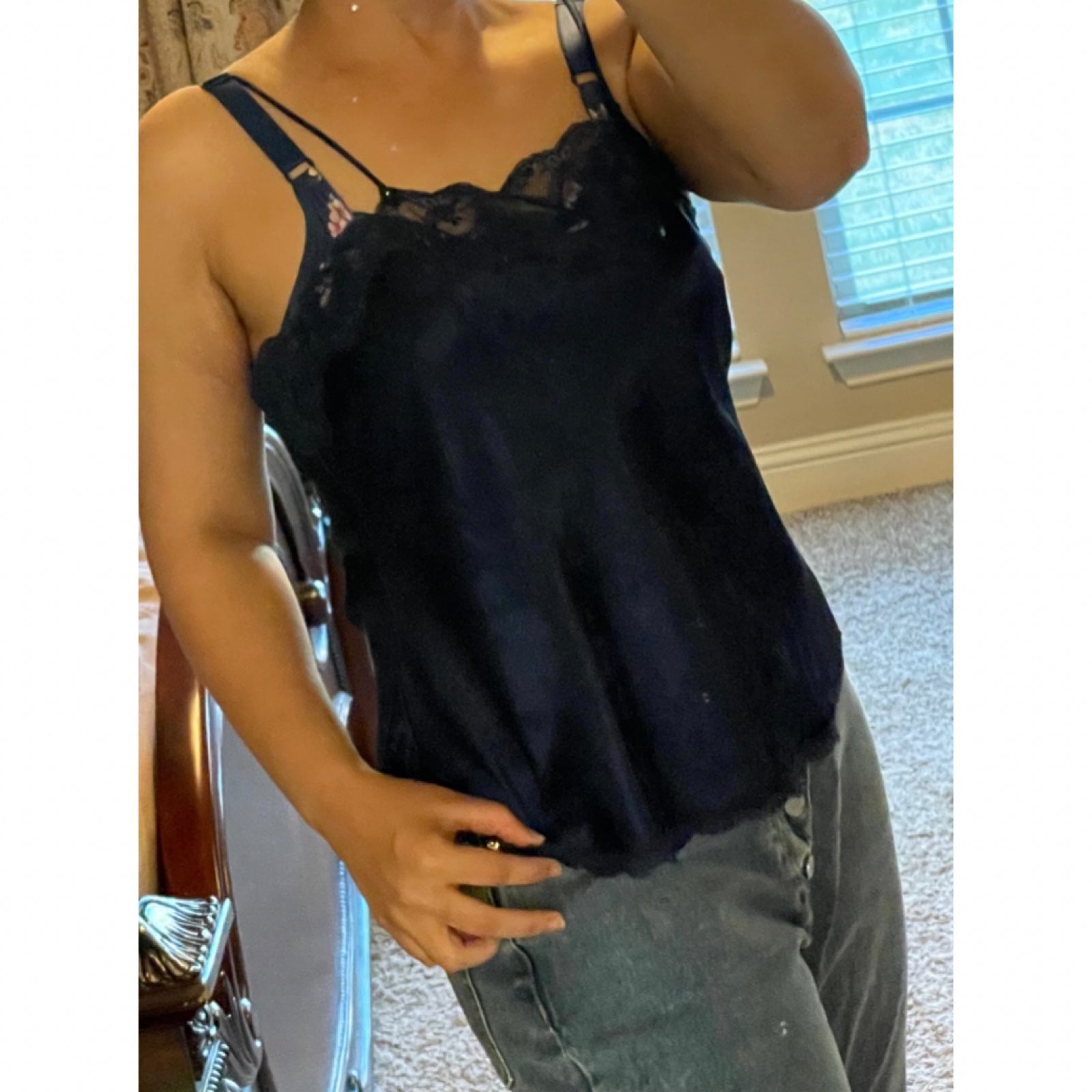 Vintage Christian Dior Camisole Lace Floral Lingerie Top