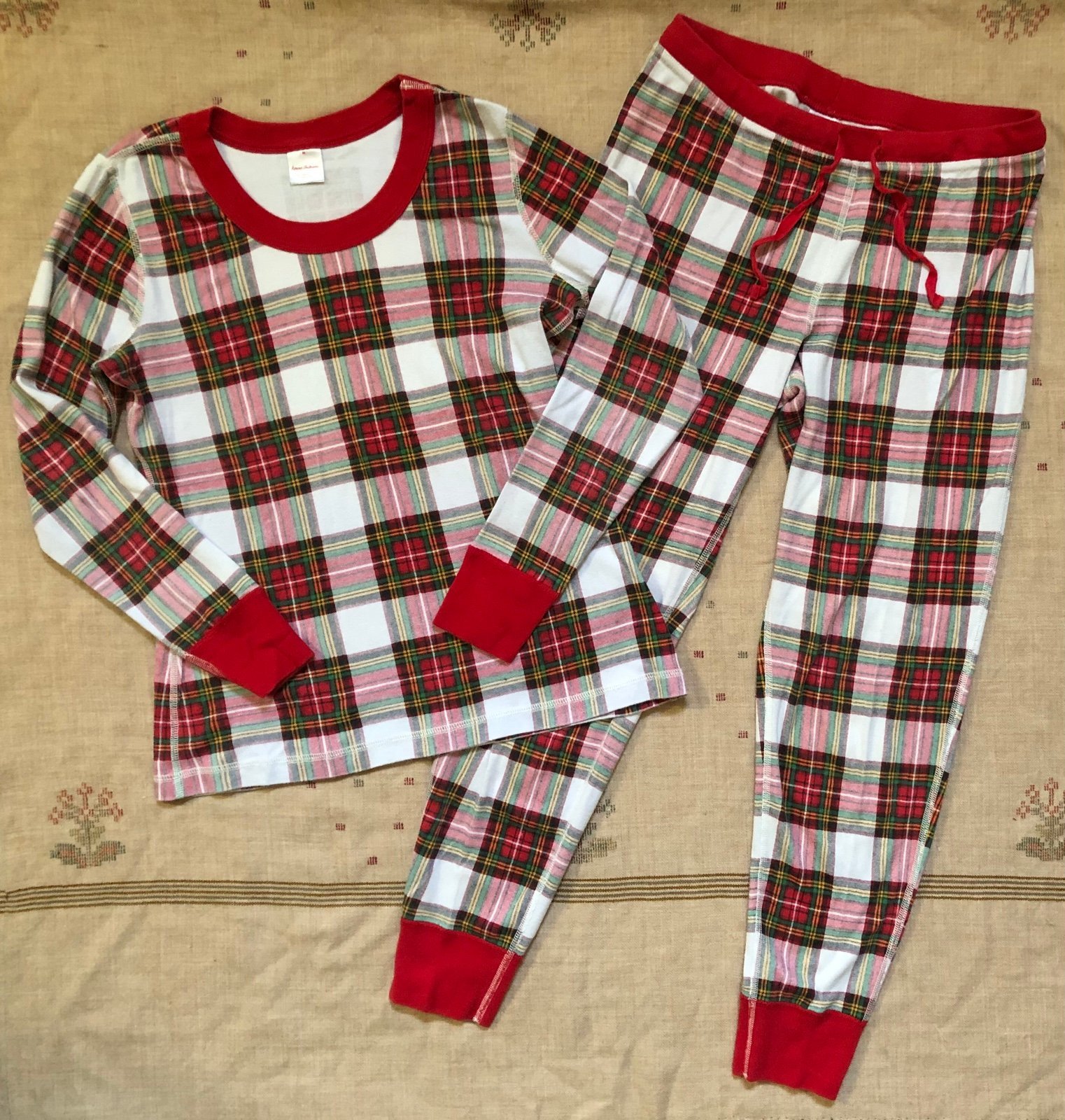 Hanna Andersson Red Plaid Cotton Pajama Set