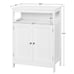 Cabinet w/Adjustable Shelf Storage Organizer for Bathroom