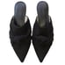 Mara & Mine Black Suede Point Toe Twist Knot Slip On Flat Mules Women's Size 7