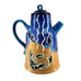 Vintage Ej Gold’s Earthenworks Handmade Art Pottery Aquatic Coffee Tea Pot As Is