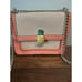 Kate Spade Remi Melon Ball Pineapple Flap Metal Chain Crossbody Purse Bag Coral
