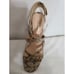 NEW Via Spiga Sandals Ankle Strap Wedge Heels Snakeskin Python 10 M Nice