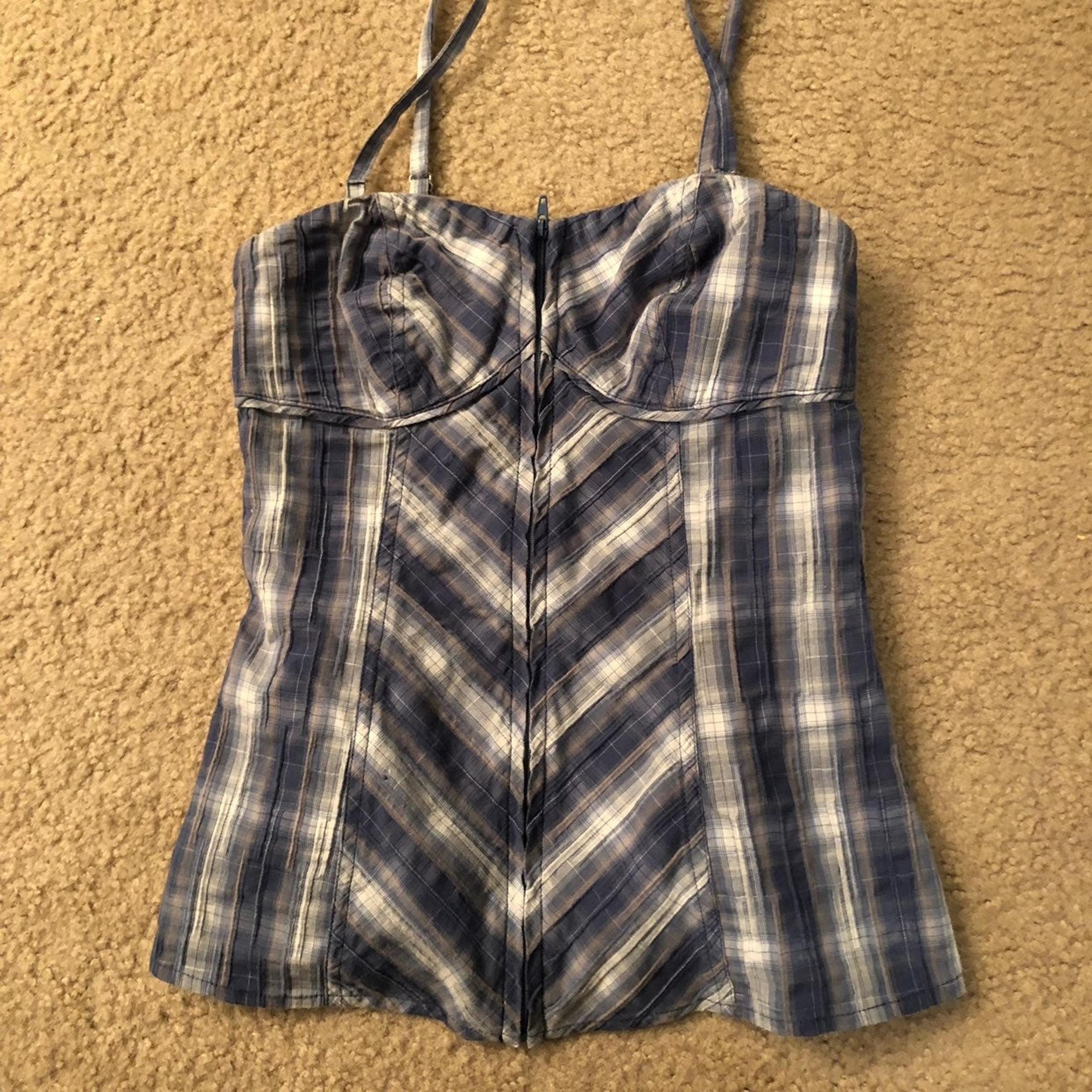 Guess Zip Up Tube Top Cami