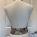 Le lis crop top, halter button neckline, stretchy band