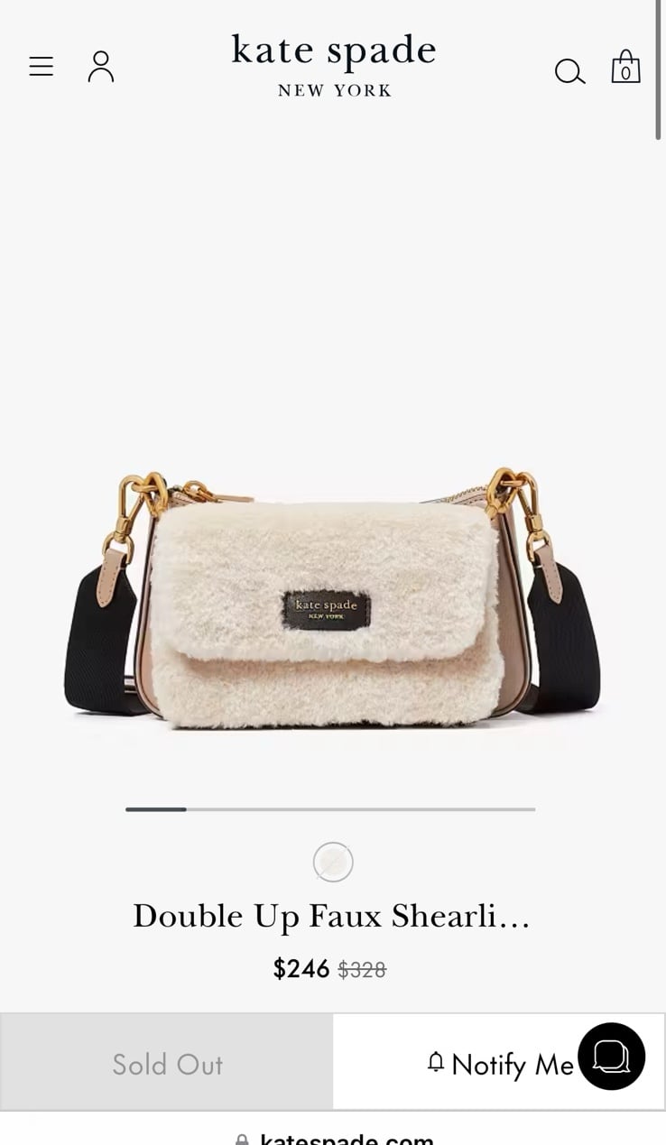 Kate spade Double Up Faux Shearling Crossbody