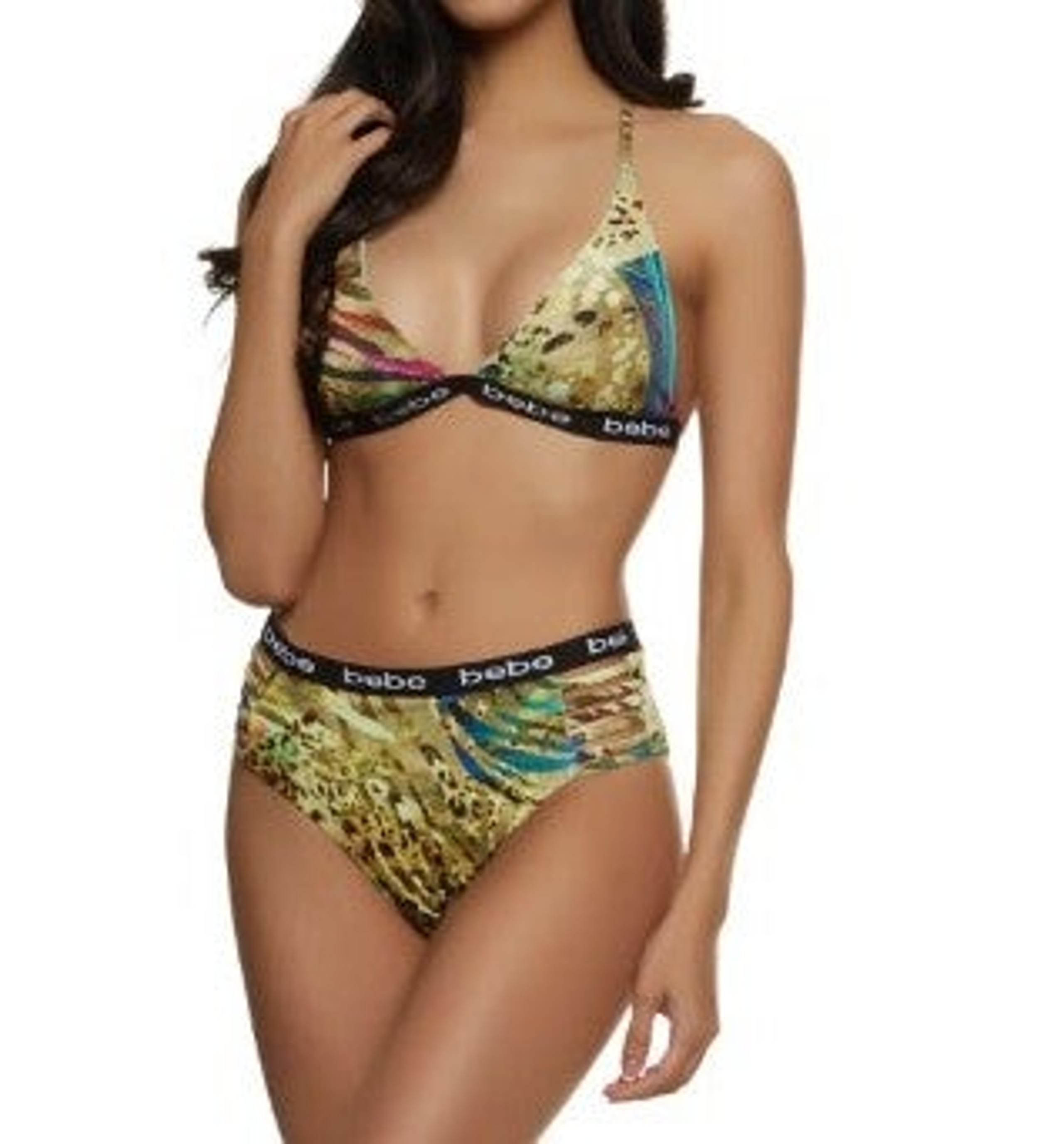 BEBE Jungle Plunge 2 piece Bikini set-Size L