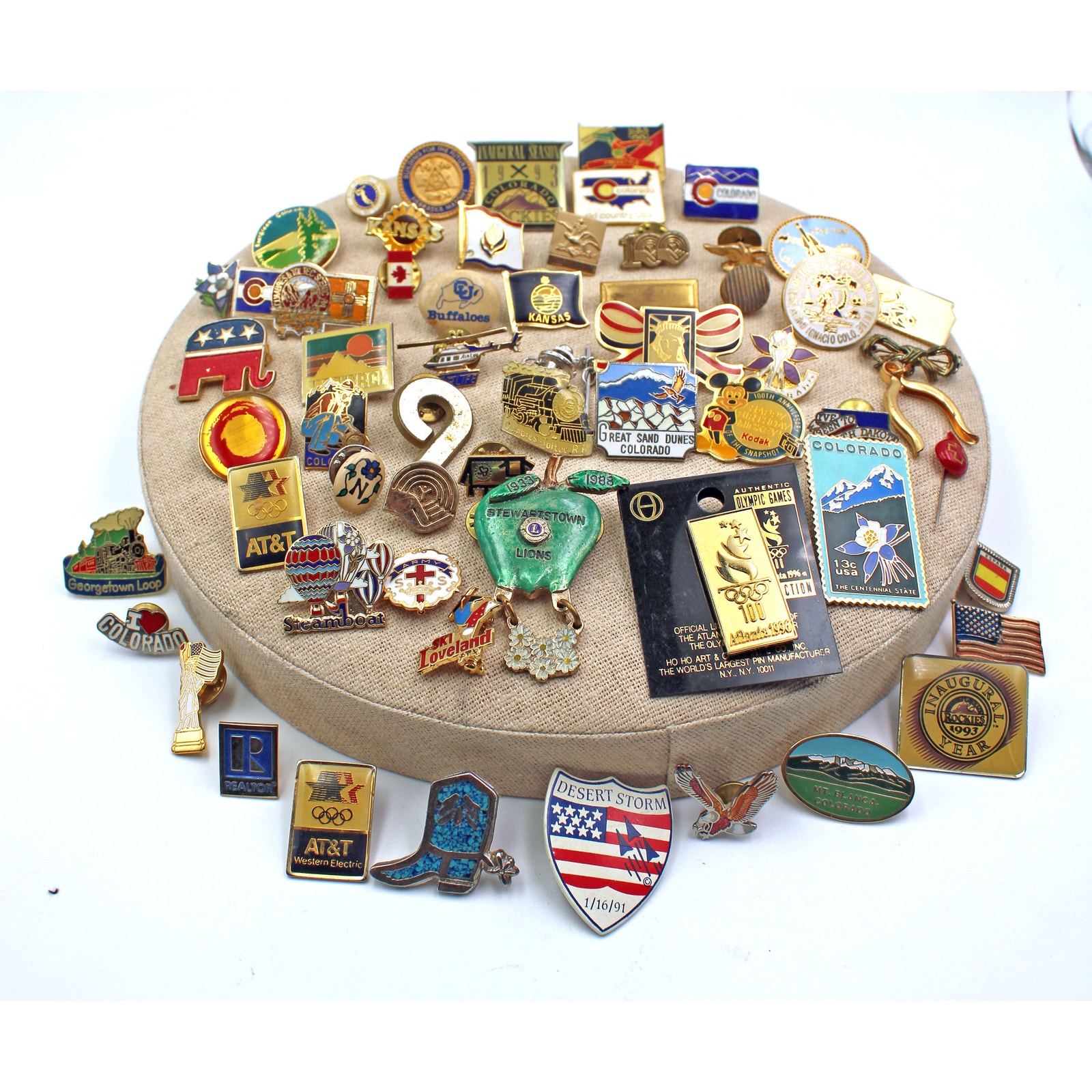 Lot of 50 plus Collector and Site Seeing Pins.