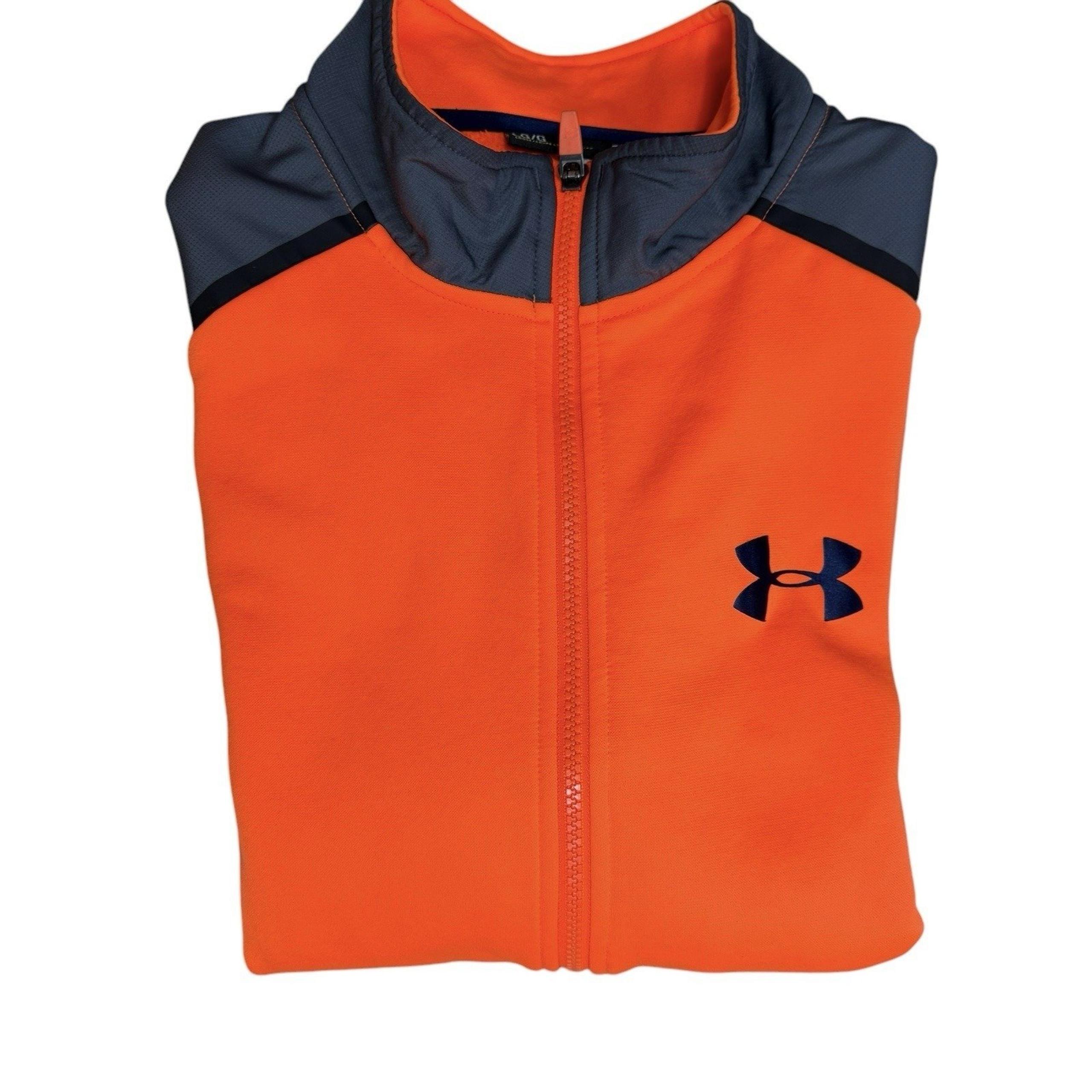 UNDER ARMOUR STORM Mens L Storm ColdGear Full Zip Loose Fit Fleece Hunter Orange