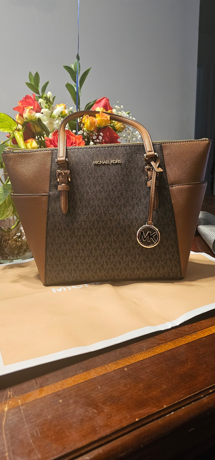 MK Ayden Signature Logo Purse