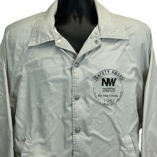 Vintage NW Bellevue Terminal Jacket Mens Large Windbreaker Railroad Train Gray