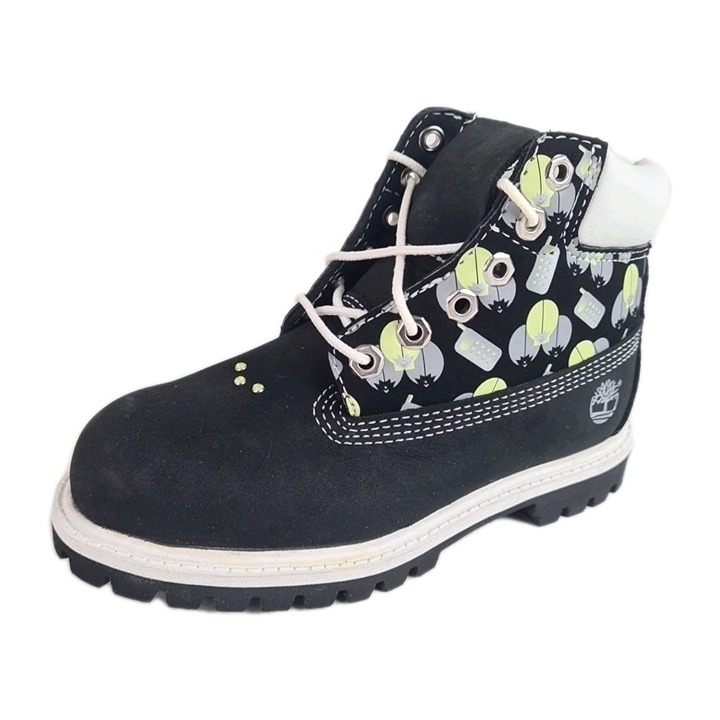 Timberland 6 IN Classic Little Girls Boots Black Outdoors Leather SZ 12