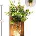 Rustic Wall Sconces, Mason Jar Sconces, Farmhouse Home Decor, LED Fairy Lights,