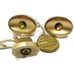 Sarah Coventry Cufflinks Set Swarovski Crystal Gold Tone Wedding Tux Vintage