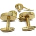 Sarah Coventry Cufflinks Set Swarovski Crystal Gold Tone Wedding Tux Vintage