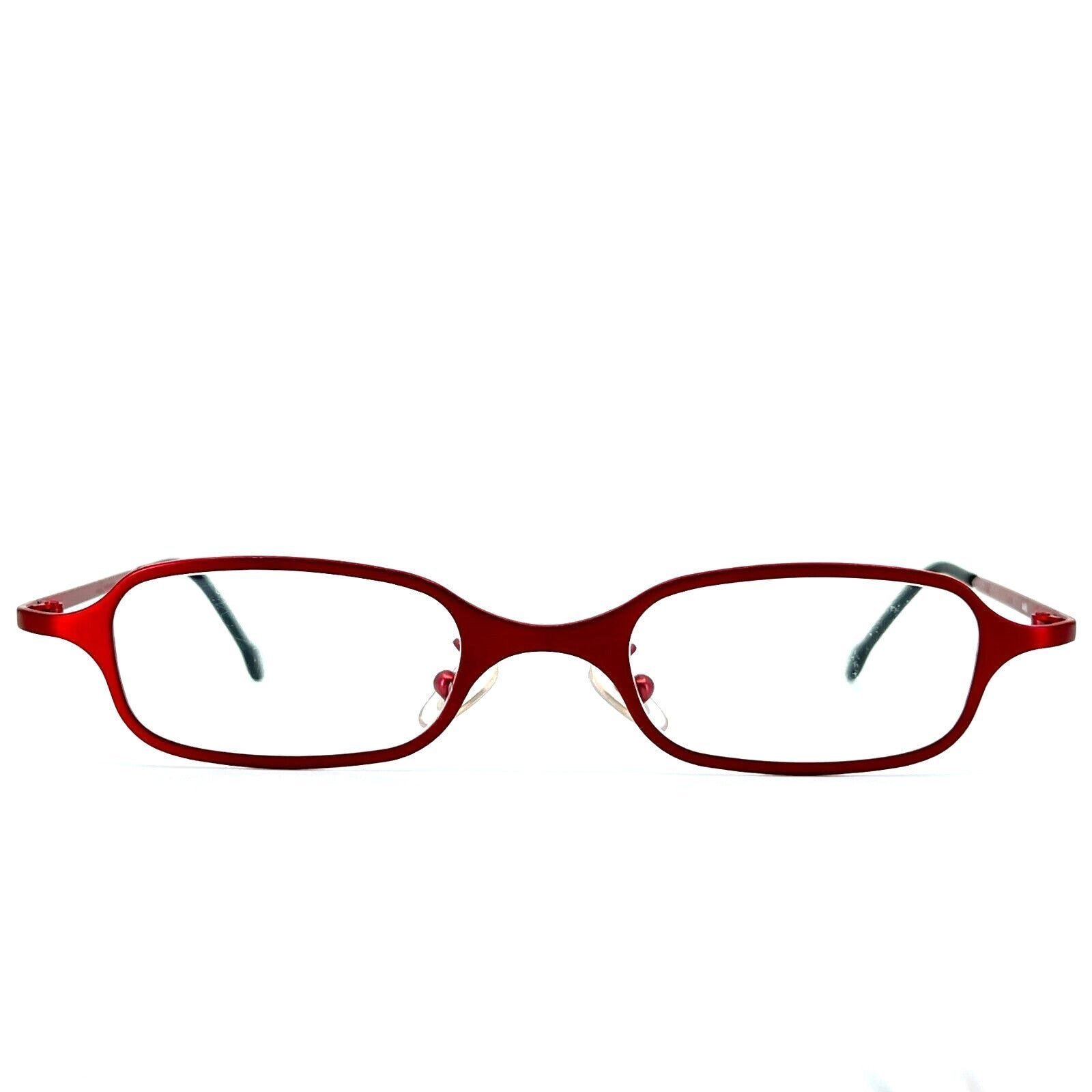 l.a.Eyeworks Eyeglasses Streb 448 Red Rectangular Full Rim Frames 45[]22 125 mm