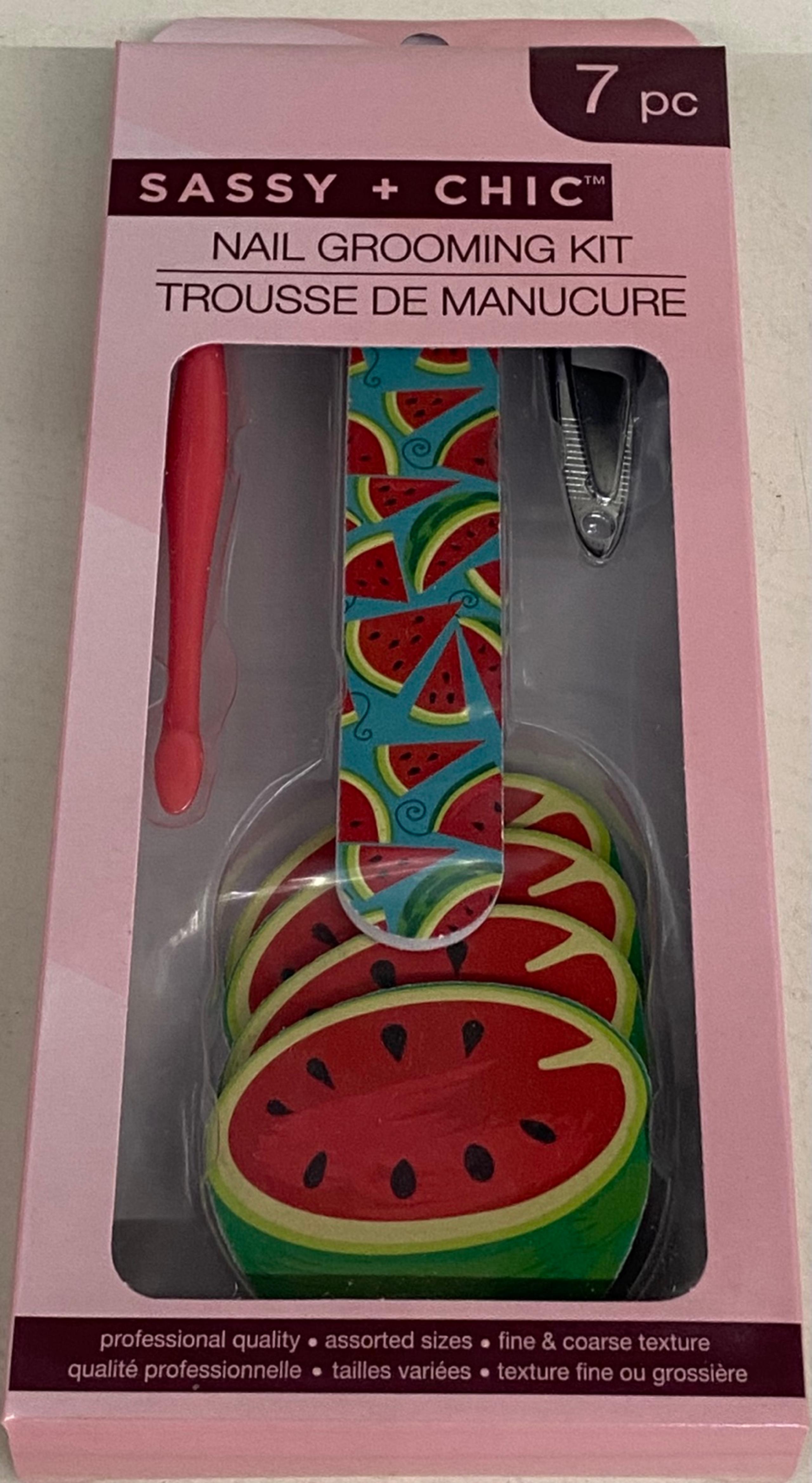 sassy+chic nail grooming kit watermelon shape