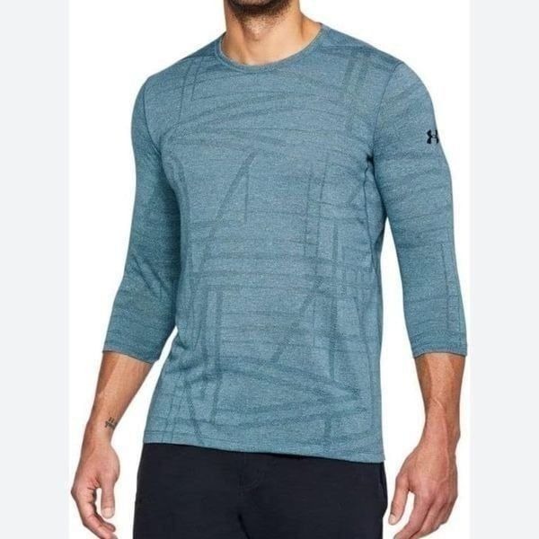 Under Armor Tee Mens Sz XL Theardborne Heatgear utility Texture Knit T Shirt New