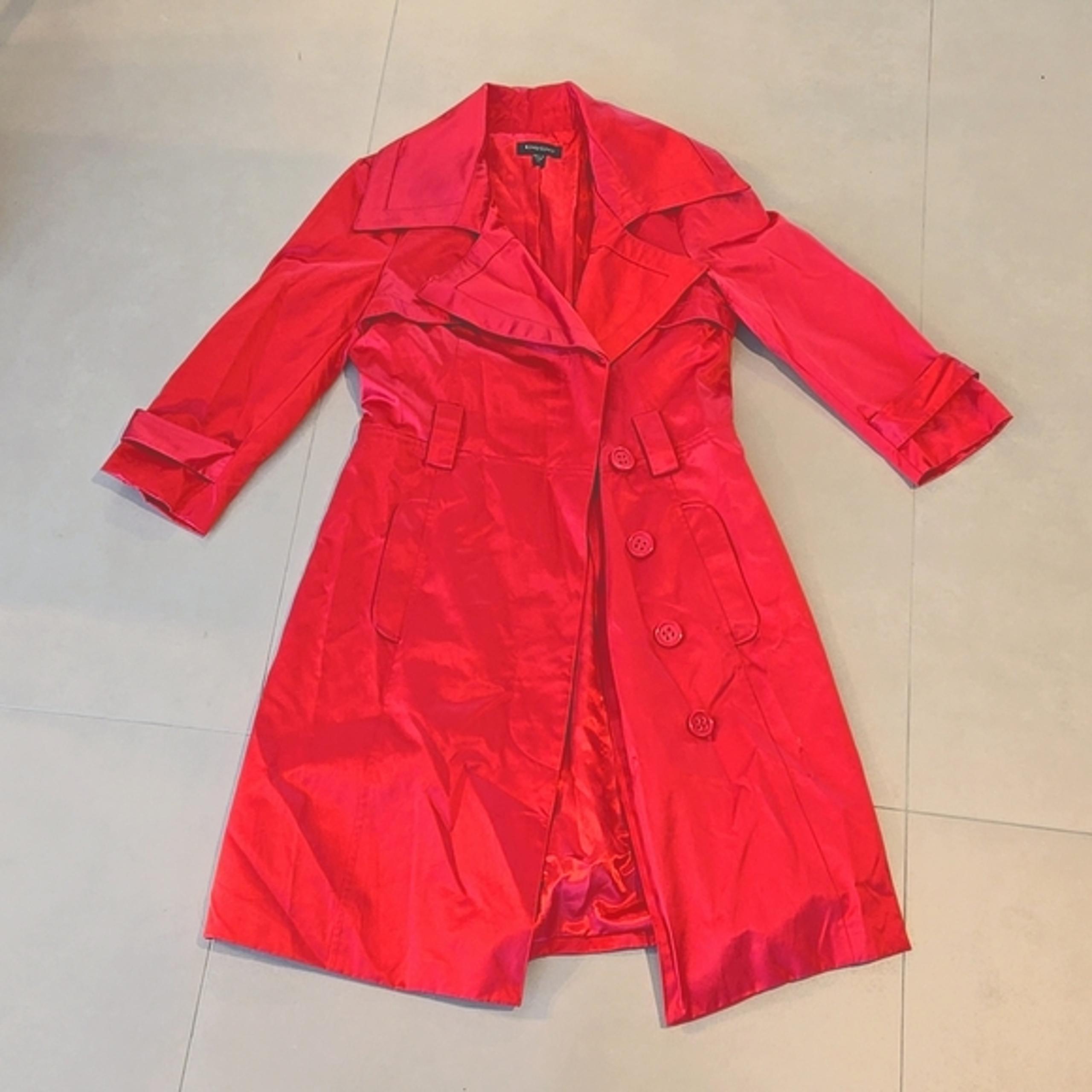 Bebe Gorgeous Red Long Sleeves Trench Coat