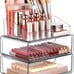 3 Tier Clear Makeup Organizer with Drawer