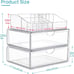 3 Tier Clear Makeup Organizer with Drawer