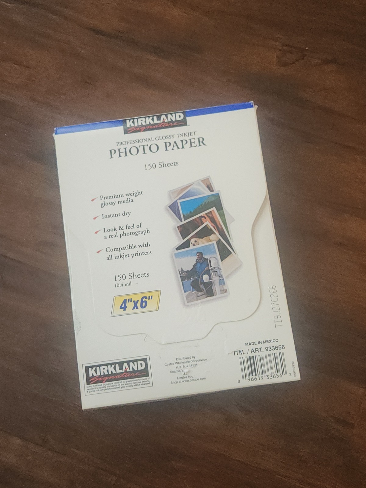 Glossy Inkjet Photo Paper 4x6 Open Box Professional Costco. 300 sheets.