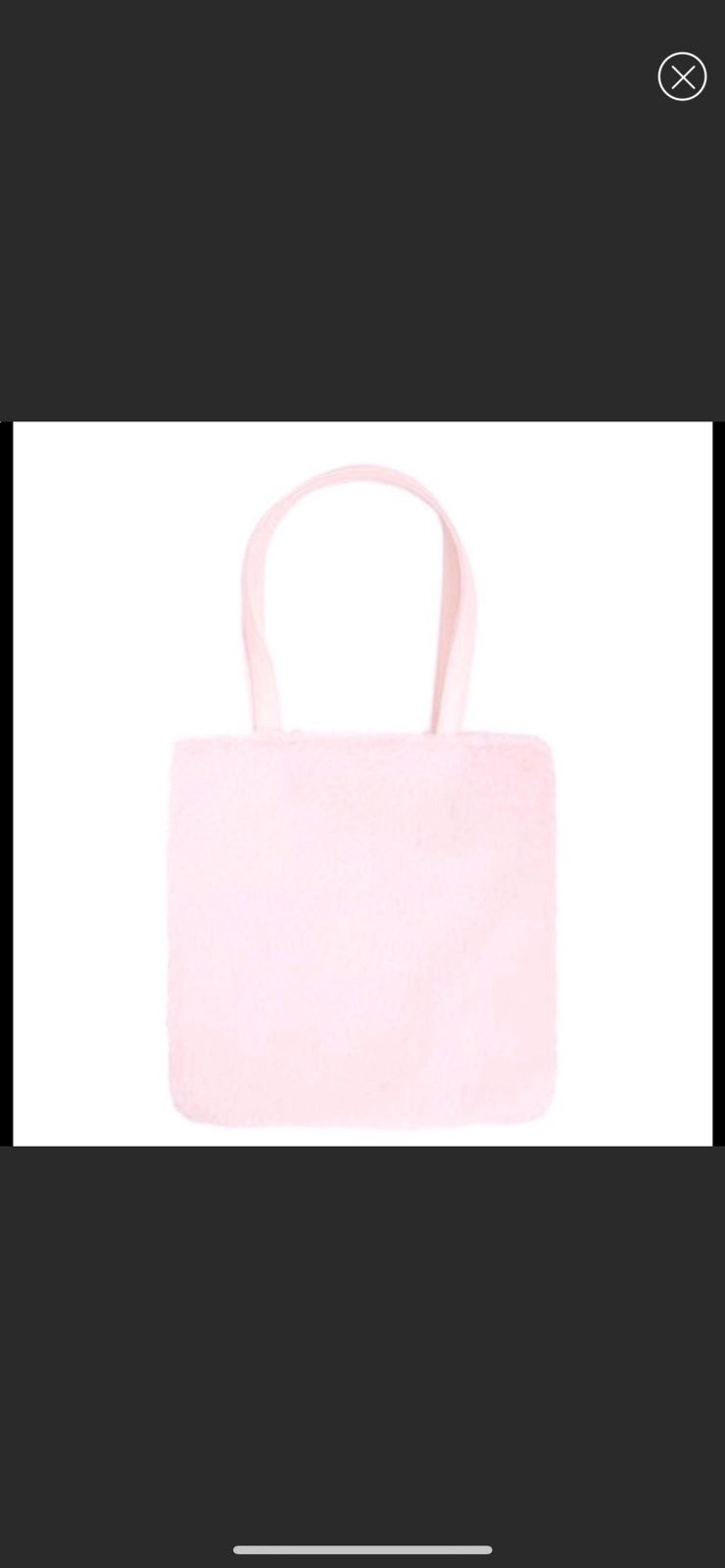Baby Pink Faux Fur Tote Bag