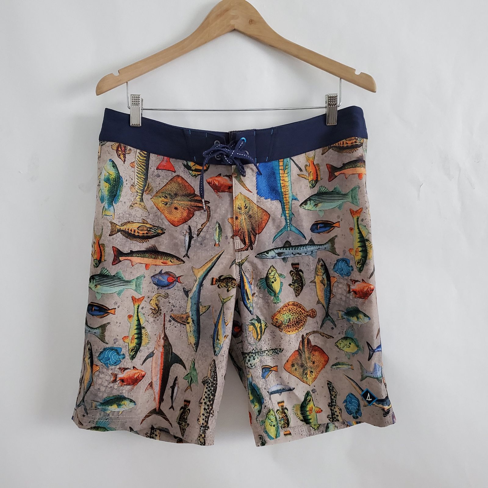 Sperry Swimmin Fishes Board Shorts 34