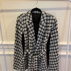 River Island Womens Boucle Check Cape Jacket