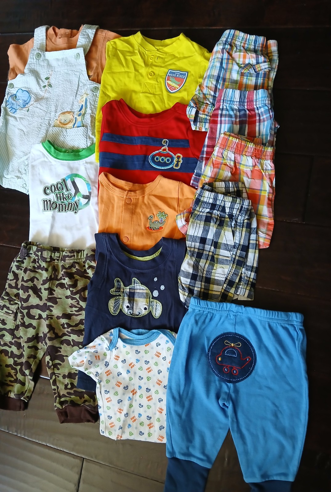 Boy size 3-6m 2 piece outfits-Camo,Vintage overall set&more.