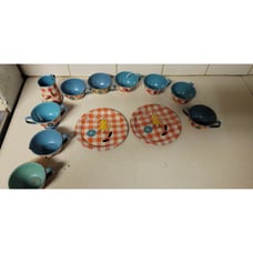 vintage ohio art play tin dishes