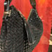 Black patent leather & suede crisscross Cole Haan hobo bag. Like new.