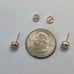10K Yellow Gold Bezel Set Heart Shape Created Opal Stud Screwback Earrings NEW