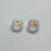 10K Yellow Gold Bezel Set Heart Shape Created Opal Stud Screwback Earrings NEW