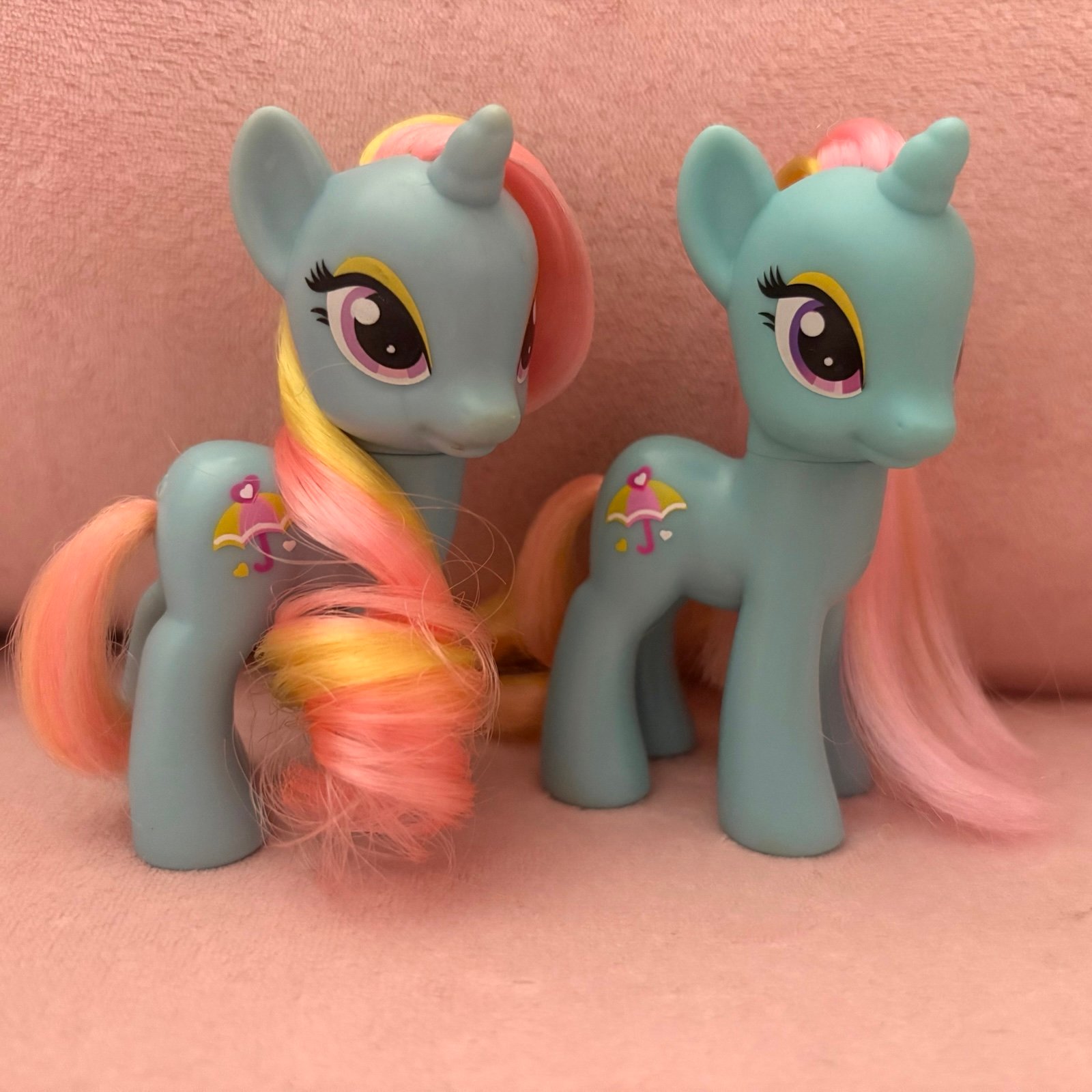My Little Pony Dewdrop Dazzle G4 Brushable 2010 & 2013 - Lot of 2 *READ DESC*