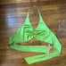 NWT reformation Nero silk halter crop top in green Guacamole
