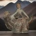 1940’s Vtg Hedi Schoop California Pottery Ceramic Woman Planter Ruffle Dress 8”