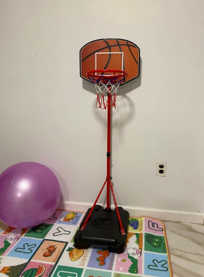 Kids Basketball Hoop for 1 2 3 4 5 6 Year Old Stand Adjustable Height 3.5ft-5.5f