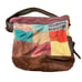 Lucky Brand Patchwork Boho Suede Leather Messenger Tote Shoulder Bag Purse.