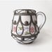Antique Moroccan Clay Pottery Water Pitcher with Silver Nickle Filigree Overlay