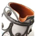 Antique Moroccan Clay Pottery Water Pitcher with Silver Nickle Filigree Overlay