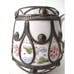 Antique Moroccan Clay Pottery Water Pitcher with Silver Nickle Filigree Overlay
